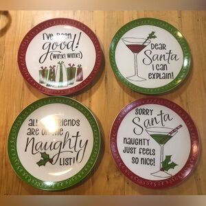 Tara Reed Certified International Festive Holiday Set of 4 Plates